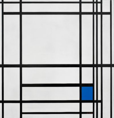 Composition of Lines and Color, III; Composition with Blue by Piet Mondrian